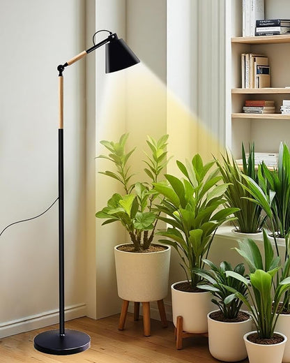 Standing Plant Grow Light, LED Growing Light Full Spectrum for Indoor Plants，4/8/12H Timer, Flow