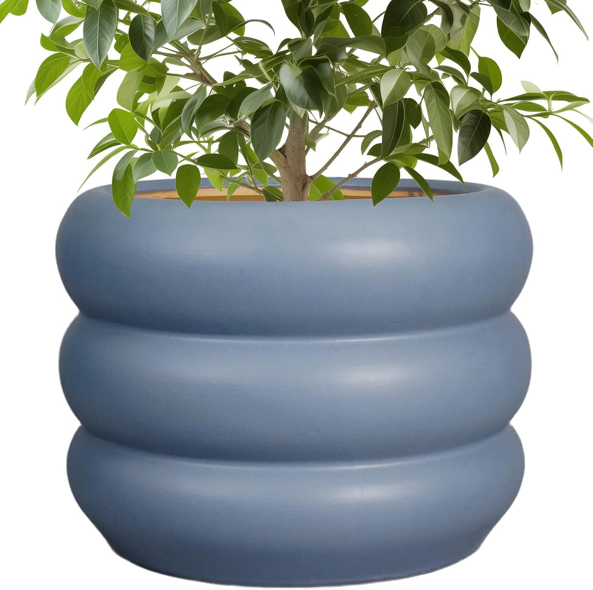 SQOWL 10 Inch Plant Pot Indoor - Ceramic Plant Pot with Drainage Hole Large Outdoor Planter Unique