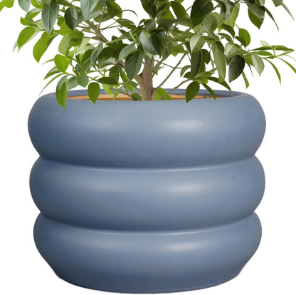 SQOWL 10 Inch Plant Pot Indoor - Ceramic Plant Pot with Drainage Hole Large Outdoor Planter Unique