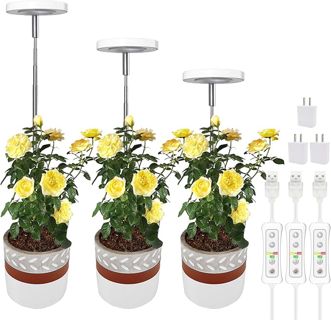 yadoker Plant Grow Light, LED Growing Light Full Spectrum for Indoor Plants,Height Adjustable