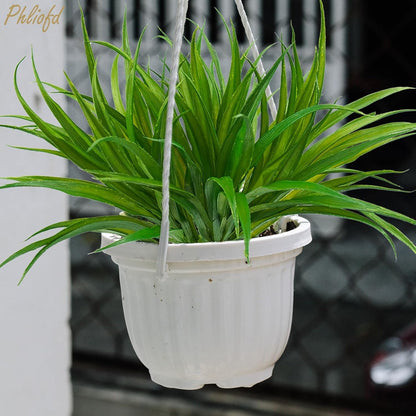32 Pcs Artificial Grass Fake Plants 17.3in Outdoor Plants UV Resistant Faux Greenery Stems Fake