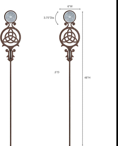 Touch of Class Pathways Reflective Driveway Marker Stake Set of Two for Outdoor Use | Celtic Knot