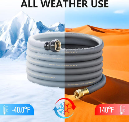 Garden Hose 5/8" x 25ft - No-Kink Flexible Water Hose 600 PSI Burst Pressure, Lightweight & Durable