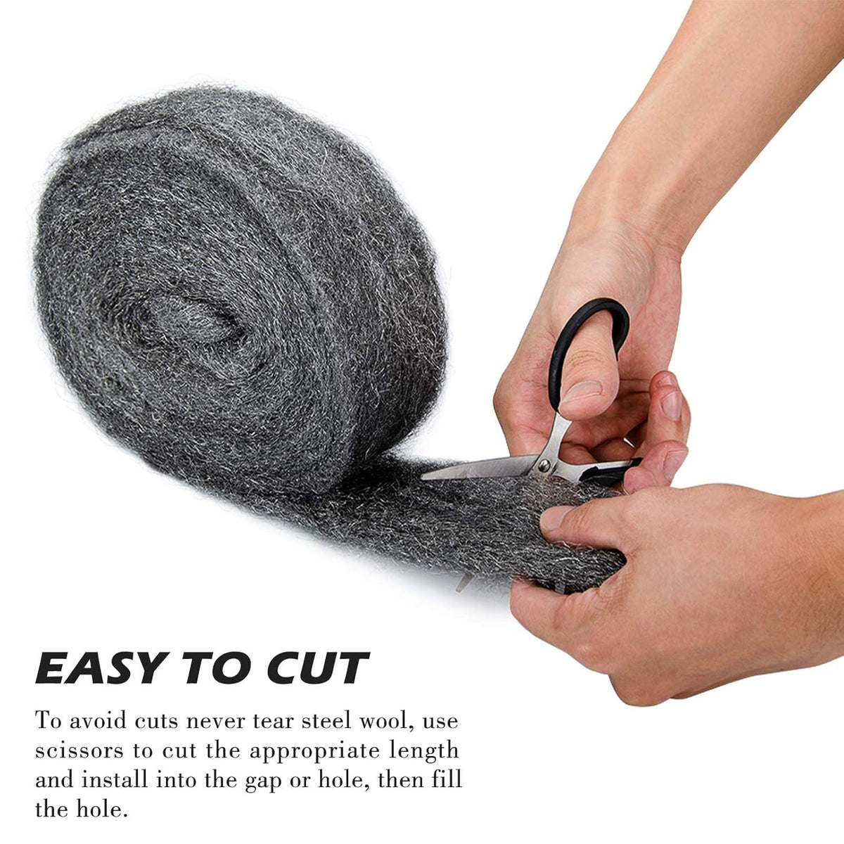 30Ft(10oz) Steel Wool Roll, Coarse Wire Fabric for Pest Control, Hardware Gap Blocker & Animal