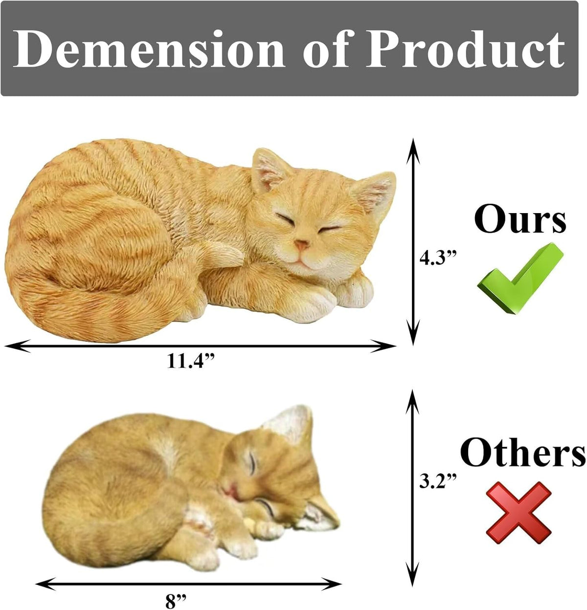 Garden Decor Cat Statue Outdoor Statue, Cat Figurines Garden Statues & Sculpture Decoration