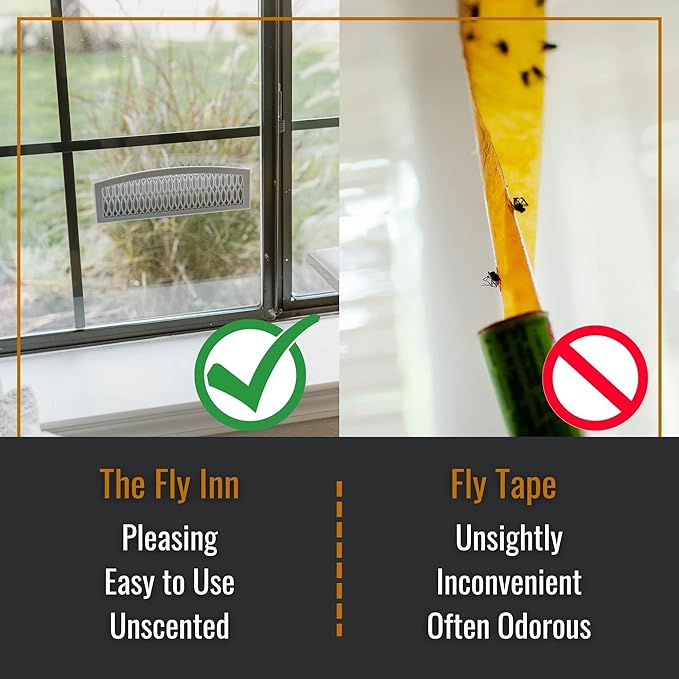 Dr. Killigan's The Fly Inn | Sticky Window Traps | Indoor Insect Trap | Catches and Hides Bugs |