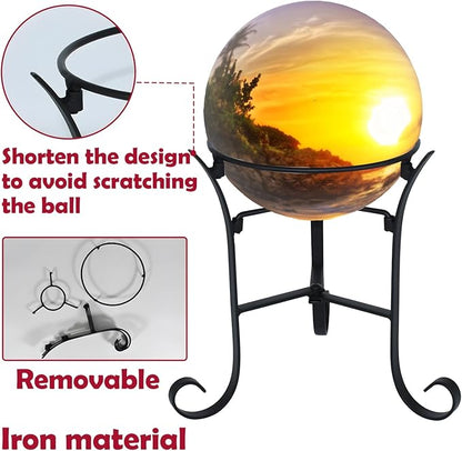 Garden Gazing Ball Stand,Metal Gazing Globe Sphere Stand Holder,for 10 to 12 Inches Metal or Glass