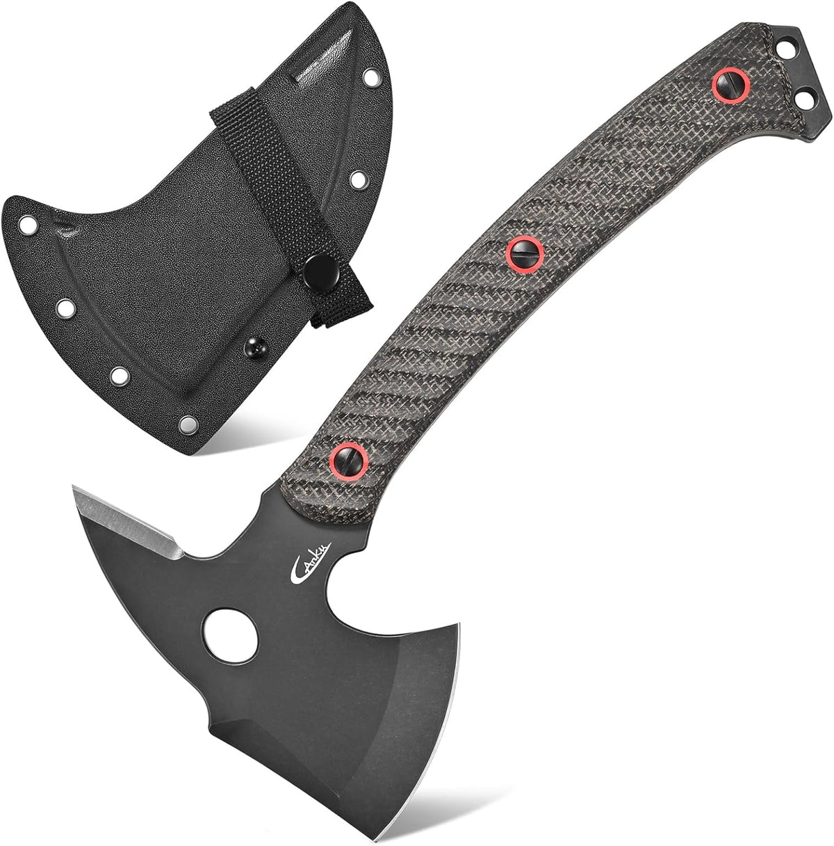C1342 Camping Axes,DC53 Steel Blade Micarta Handle Chopping Axe Bushcraft Camping Axes Survival