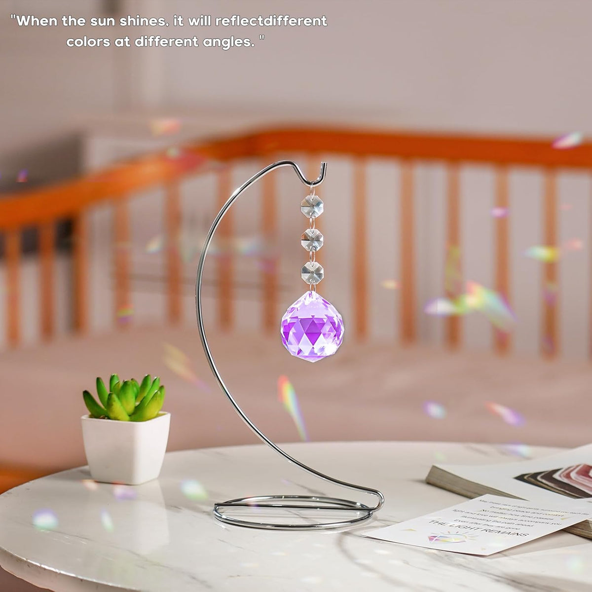 9-Inch,Unique Sympathy Gifts for Loss of Loved One,40mm Crystal Suncatcher,Condolences Gift for