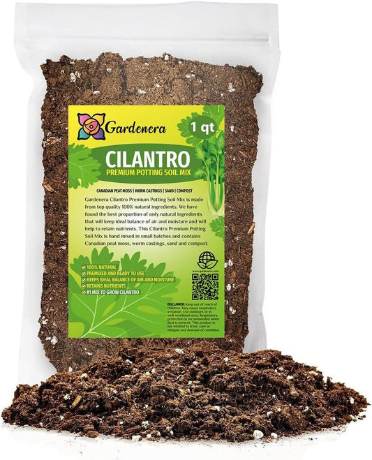 Gardenera Premium Cilantro Plant Potting Mix - Crafted for Vigorous Cilantro Growth and Intense