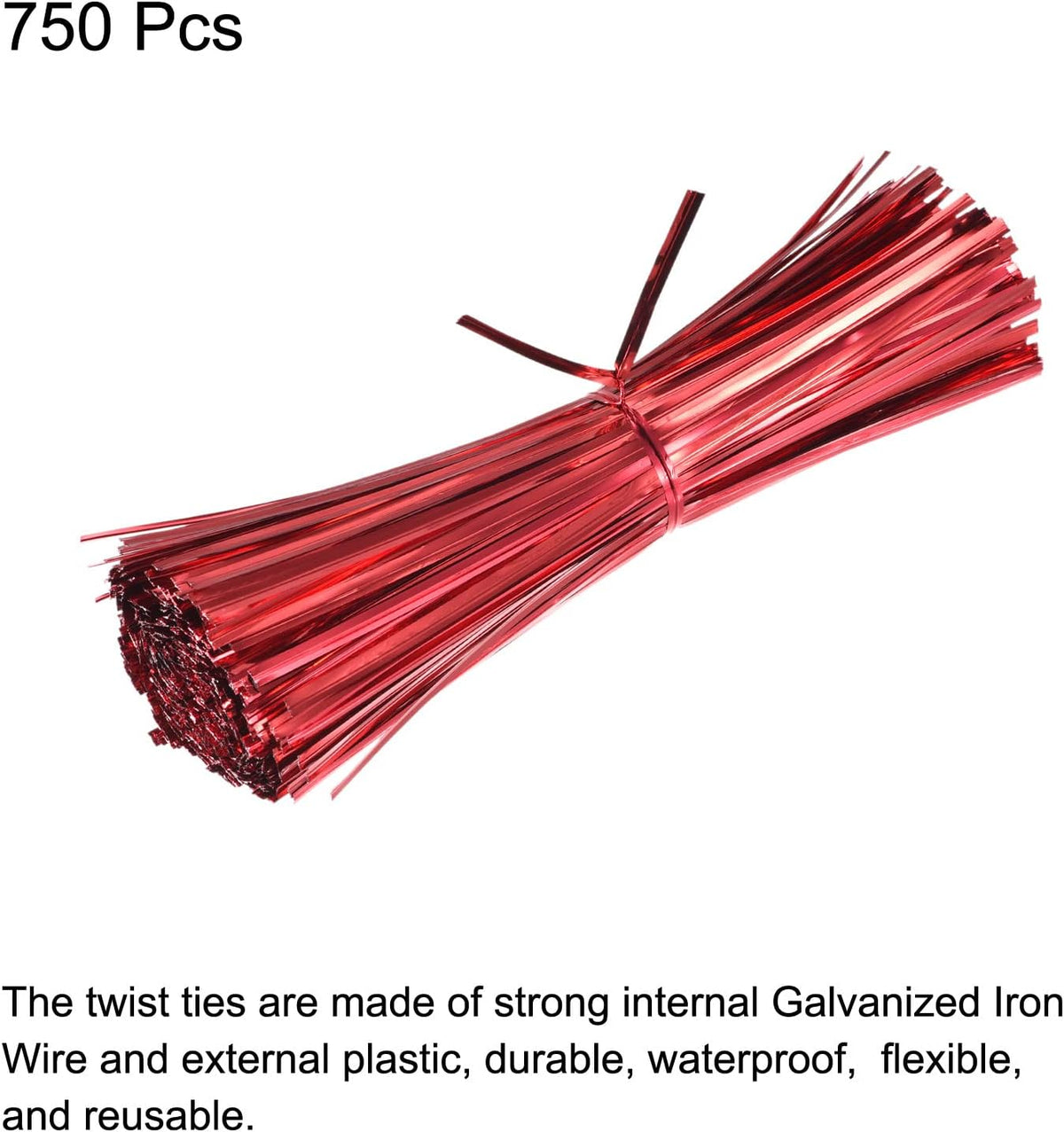 MECCANIXITY Foil Twist Ties 7" 18cm Metallic Plastic Closure Tie for Tying Bread, Candy, Cookies