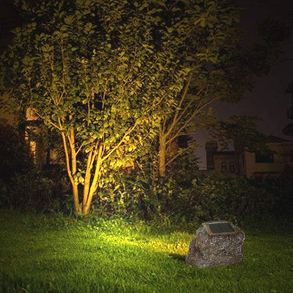 EiGreen Solar Garden Rock Lights Outdoor, 2 Pack 10 LED Waterproof Solar Powered Rock Light，