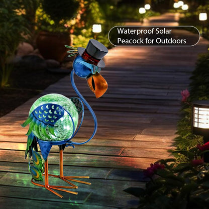 MUMTOP Peacock Solar Lights Outdoor, Solar Lantern Outdoor Decorative Waterproof LED Peacock Lights