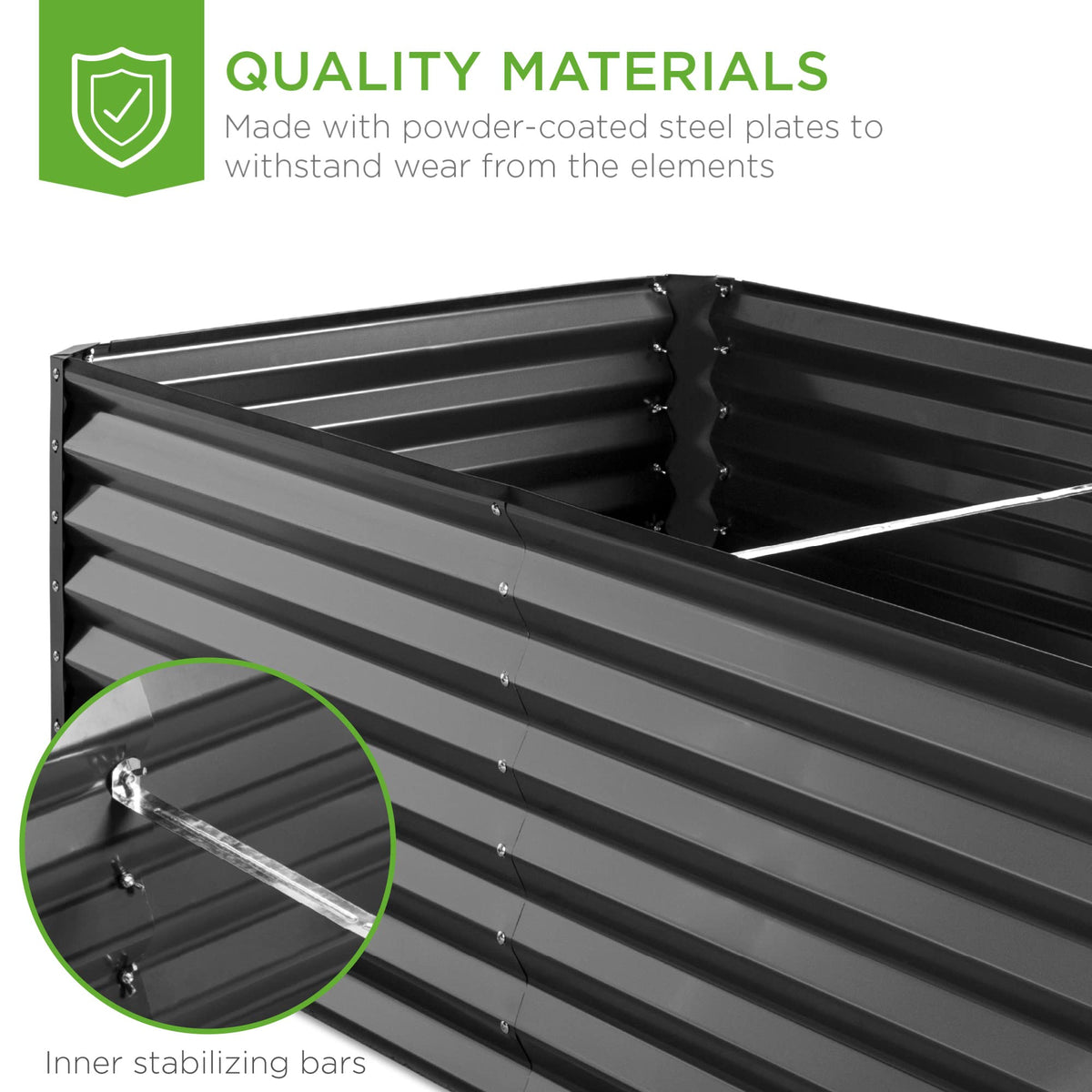 Best Choice Products 6x3x2ft Outdoor Metal Raised Garden Bed, Deep Root Box Planter for Vegetables
