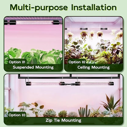 Hlite 16inch 2 Pack LED Grow Lights - Linkable Grow Lights for Indoor Plants, Full Spectrum Plant
