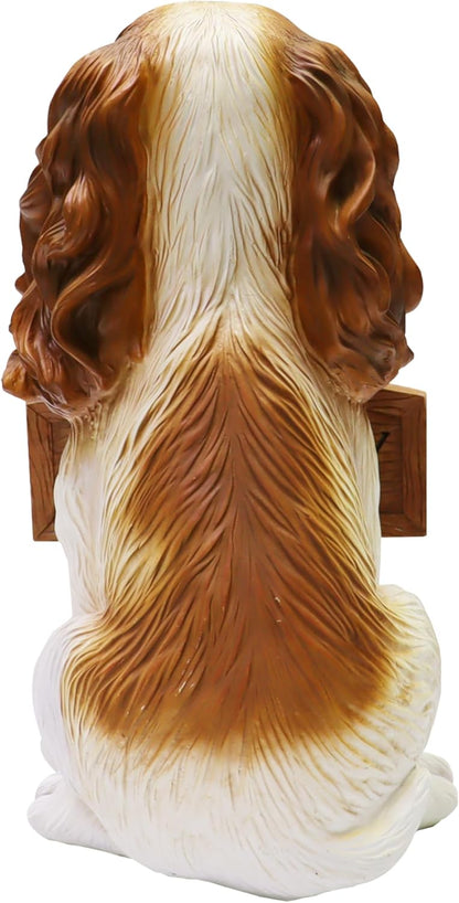 Nature's Mark Cocker Spaniel Dog Puppy Statue with Reversible Welcome Sign and Go Away Sign Resin