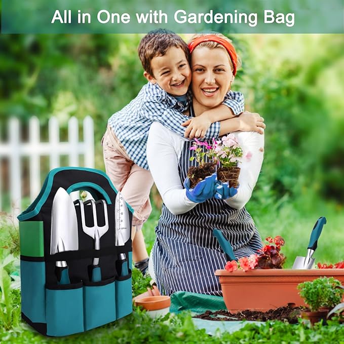 Kynup Garden Tools 7-Piece, Gardening Hand Tools, Gardening Tools Set Cultivators with