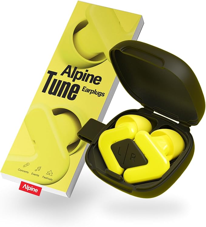 Alpine Tune Earplugs, Concert Ear Plugs for Noise Reduction, High Fidelity Music Quality, 19dB