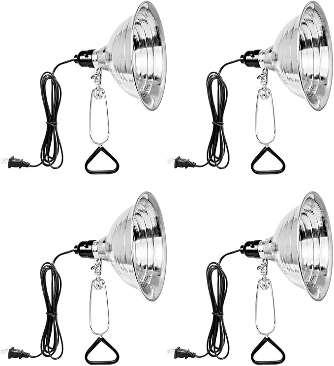 Simple Deluxe Clamp Lamp Light with 8.5 Inch Adjustable Aluminum Reflector and 6 Feet Cord, up to