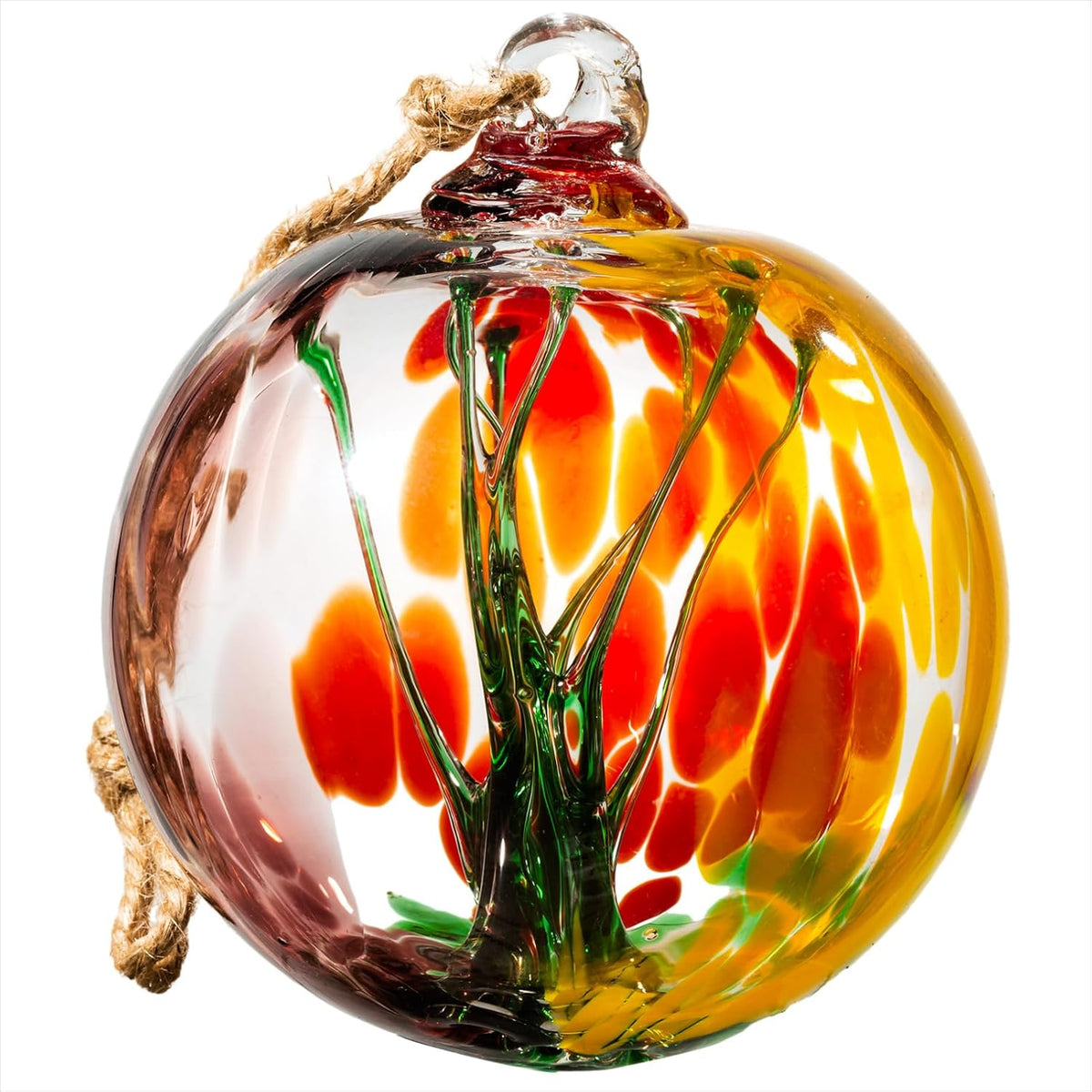 4” Tree of Life Witch Balls, Gazing Balls Hanging Friendship Balls, Hand-Blown Glass Christmas