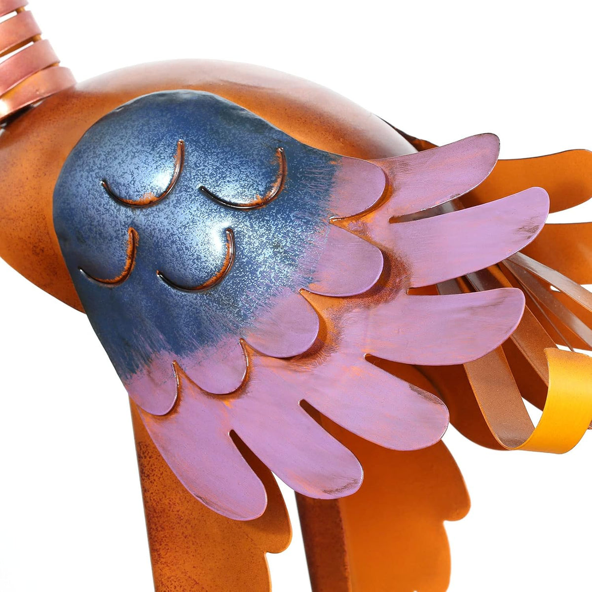 Tooarts Metal Garden Bird Statue Standing Animal Backyard Ornaments Outdoor Sculpture for Lawn