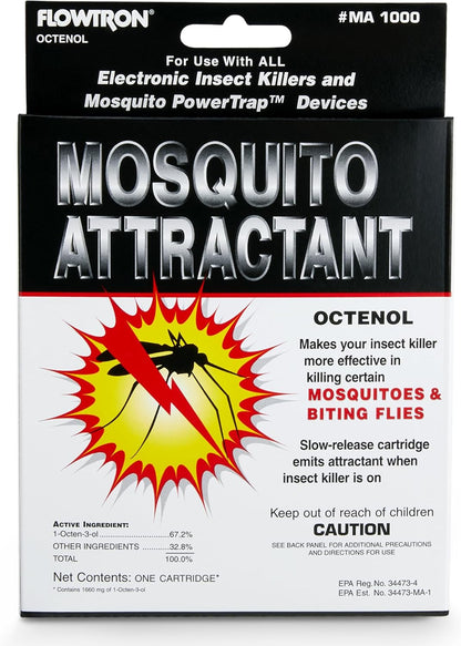 Flowtron MA-1000 Octenol Mosquito Attractant Cartridge, Compatible with BK-15, BK-40, BK-80