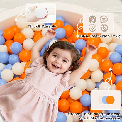 TRENDPLAY Plastic Balls for Ball Pits 2.2 Inch, Pack of 50 100 200 500 Hollow Balls, Perfect for