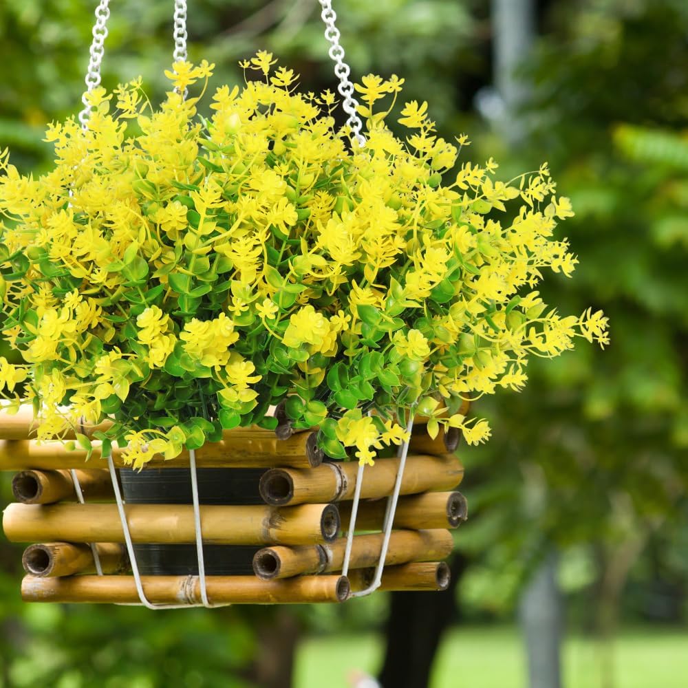 RECUTMS Spring Greenery 10 Bundles Artificial Fake Flowers, Artificial Boxwood Plants,Faux Outdoor