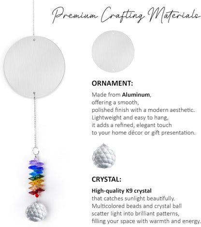 Gifts for Mom - Mom we Love You - Birthday Gift Crystal Suncatcher Rainbow Maker - Hanging Window