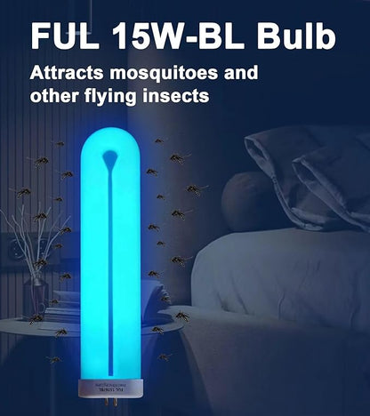 Bug Zapper Replacement Light Bulb 15 Watt, U Shapped Insect Attracting Trap Bulb FUL15-BL 7.7