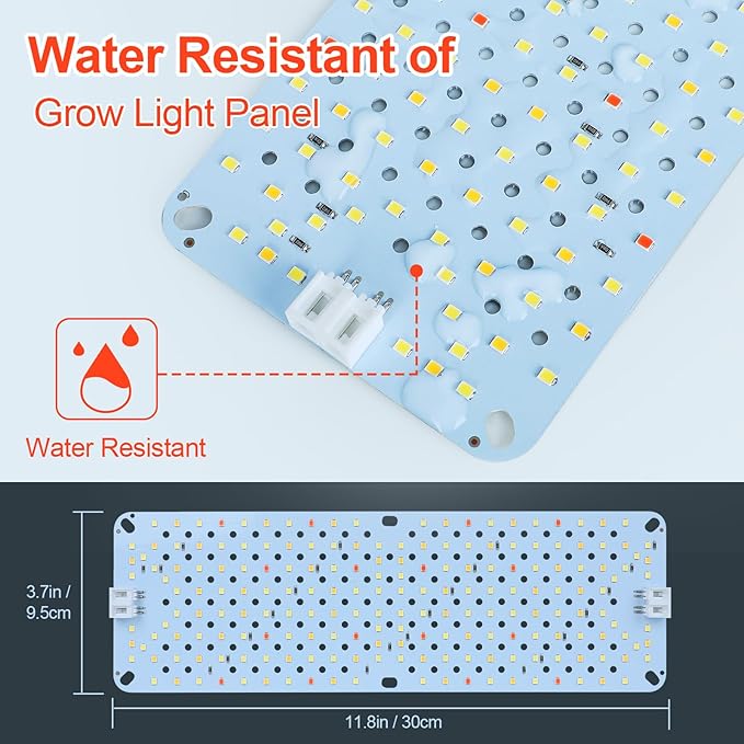 FECiDA 4Pack Grow Lights for Seed Starting, 2025 40W Flat Grow Light Panels for Shelves, Under