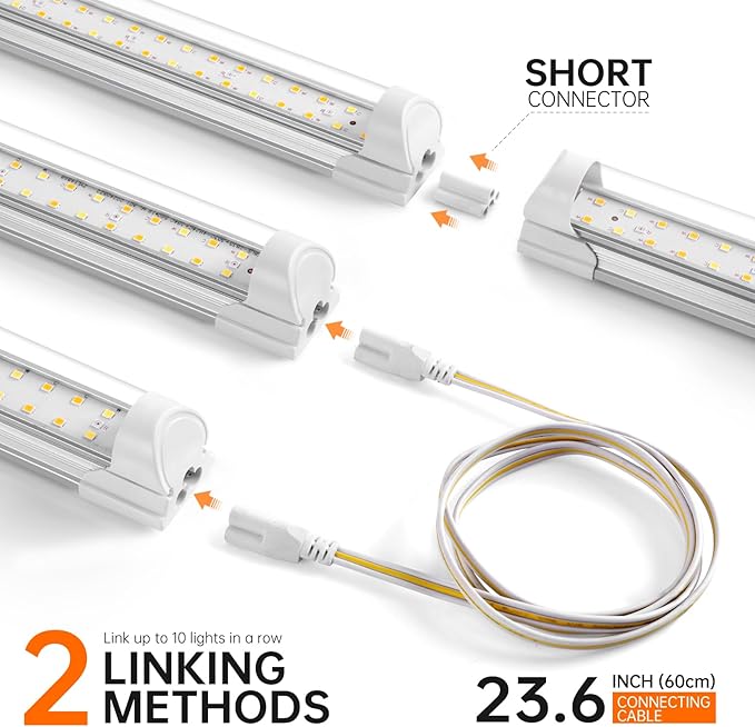 Bstrip T8 Grow Light, 1.4FT 108W (6 x 18W) Plant Lights for Indoor Growing, Full Spectrum with