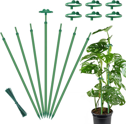 Extendable Plant Stakes,Adjustable Length from 14.3IN to 25IN Monstera Support Stakes with