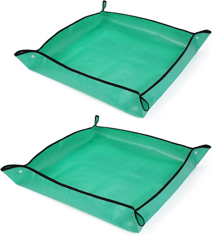 RESTCLOUD Indoor Plant Repotting Mat Potting Tray, Poo Poo Platter for Butterfly Cage, 19.6 x 19.6