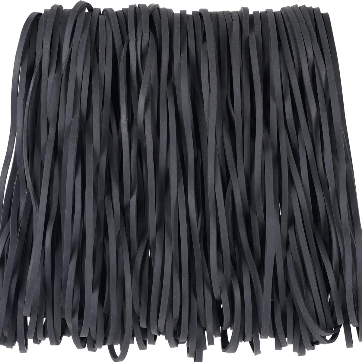 Black Heavy Duty Large Rubber Bands 140 Pack, Fits 8-33 Gallon Trash Cans, 7x1/8 Inches, Rubber