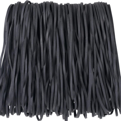 Black Heavy Duty Large Rubber Bands 140 Pack, Fits 8-33 Gallon Trash Cans, 7x1/8 Inches, Rubber