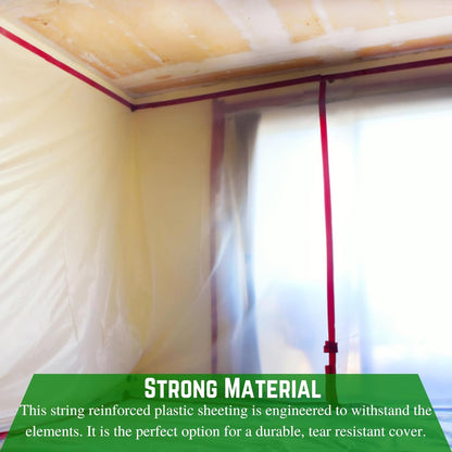 Farm Plastic Supply - Dura Skrim String Reinforced Clear Plastic Sheeting - 6 Mil - (16' x 100')