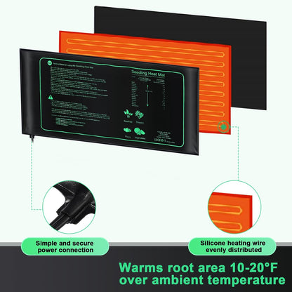 ROCEEI 10 Pack Durable Seedling Heat Mat 10 x 20.75 Waterproof Plant Heating Pad Warm Hydroponic