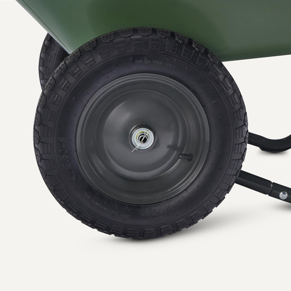 Amazon Basics Garden Wheelbarrow, Heavy Duty, 330 Pounds Capacity, 3.7 Cubic Feet, 26.8W x 53.9D x
