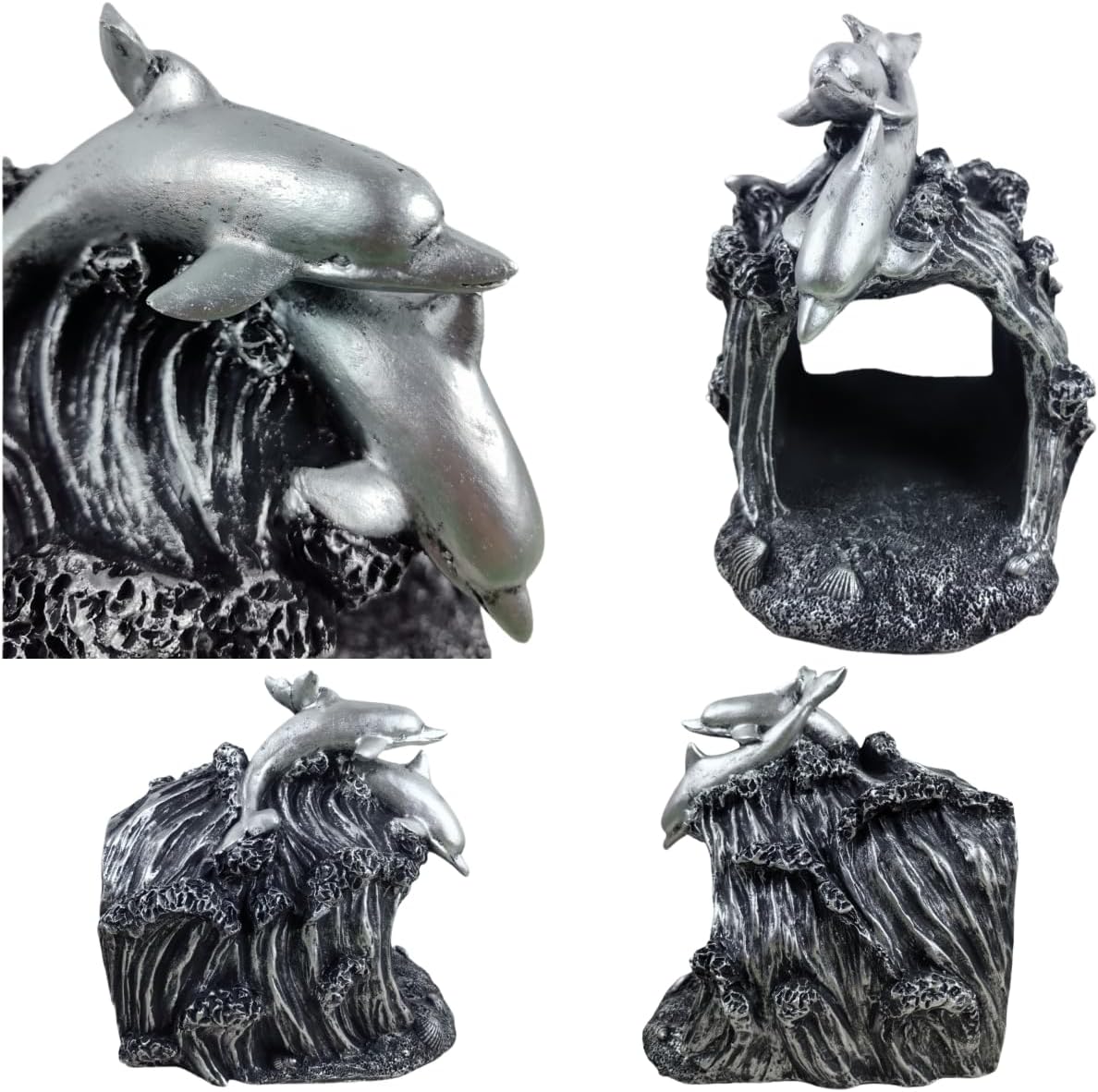 coolboy Dolphin Statue Gutter Downspout Extension Decorative,Animal Garden Statue Outdoor