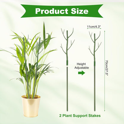 uxcell 2 Pcs Plant Support Stakes, 27.5" Twig Plant Stem Support Structures Garden Branches Plants