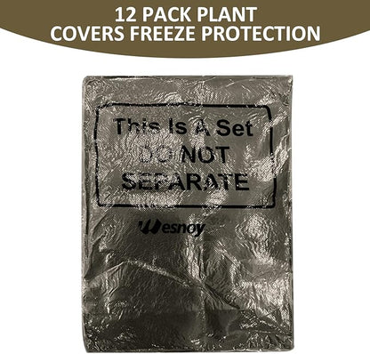 12 Packs Winter Plant Covers Freeze Protection Drawstring Tree Cover 23.62 x 31.5 in Large Reusable