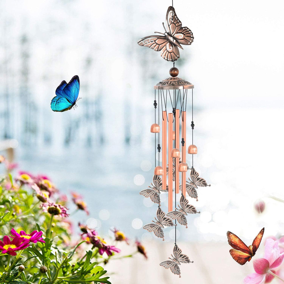 Butterfly Wind Chimes, Gift for Grandma,Birthday Gifts for mom for Daughter,Friend Gift, Aunt