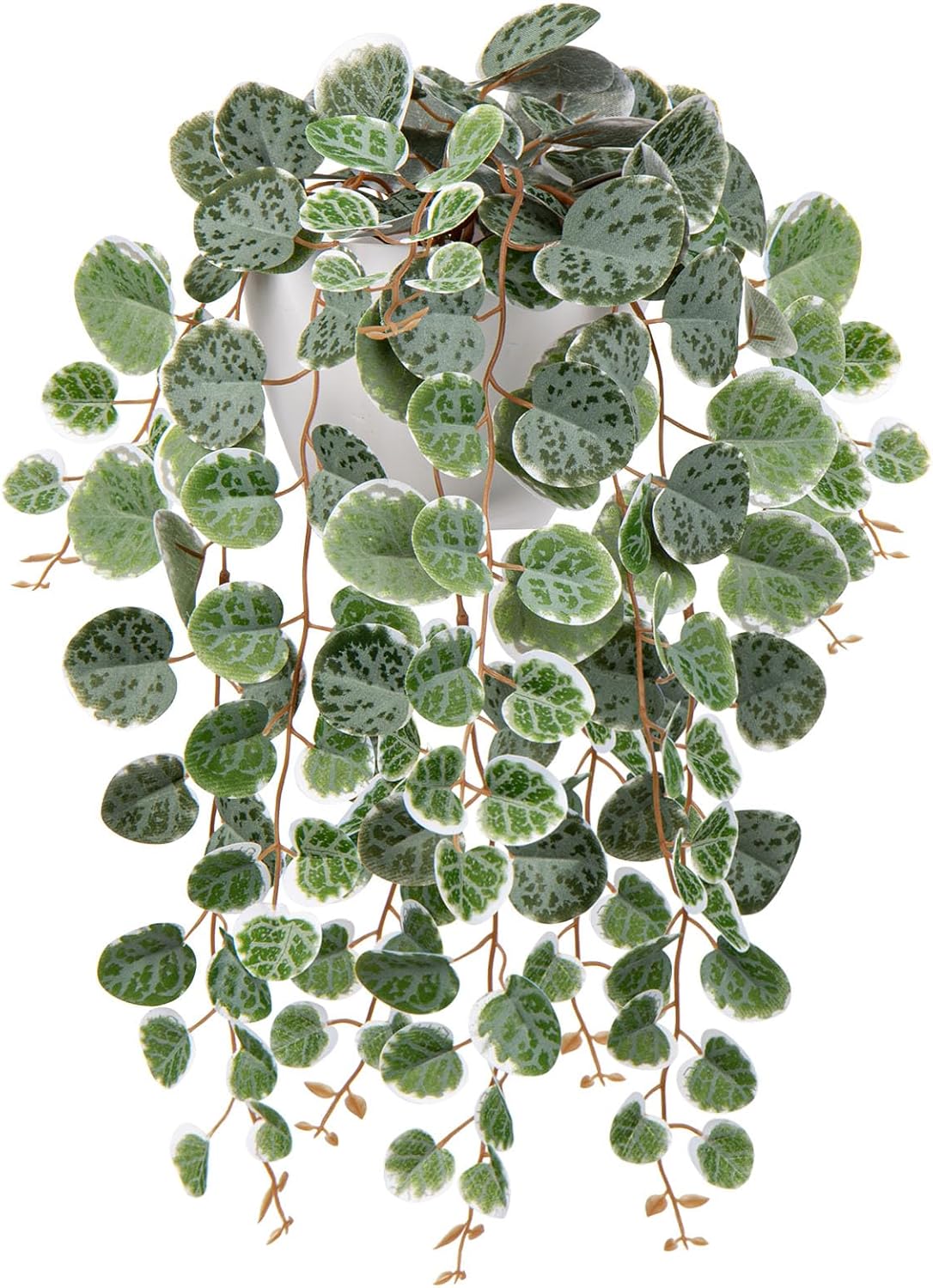 Briful Faux Hanging Plants Indoor 17'' Artificial String of Heart Plants with Semicircle Wall Mount