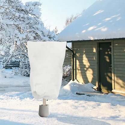 6 PCS Plant Covers Freeze Protection, 47.2"x31.5" Frost Blankets with Zipper Drawstring Reusable