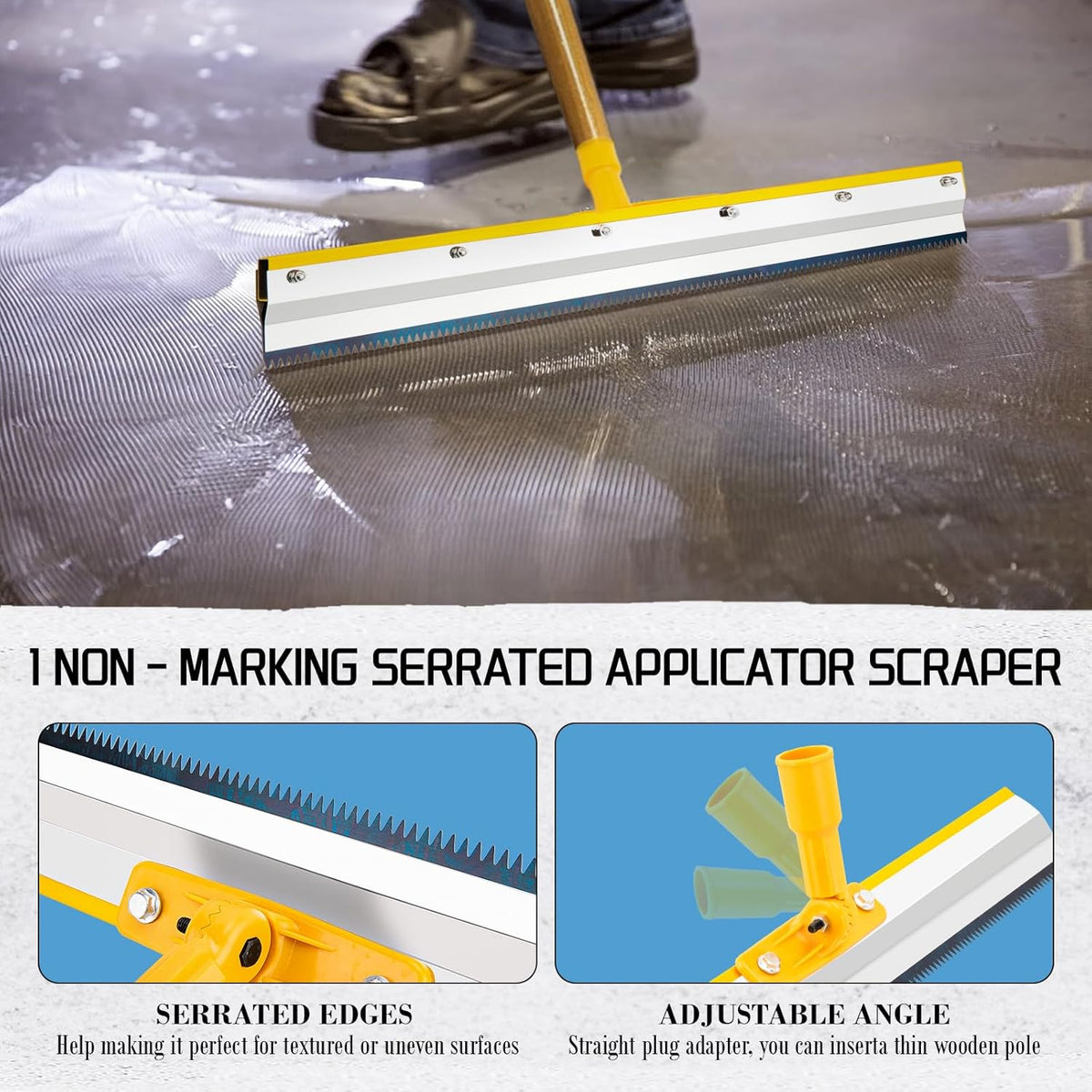 Self Leveling Concrete Tools, Spiked Roller for Self Leveling Epoxy Floor Tool Kit - Cement