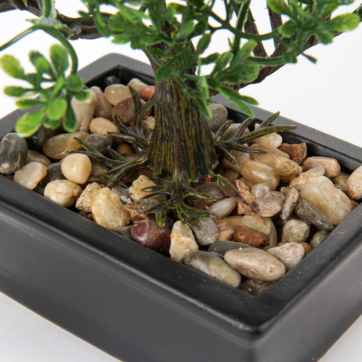 Artificial Bonsai Tree Juniper Faux Plants Indoor Small Fake Plants Decor with Ceramic Pots for
