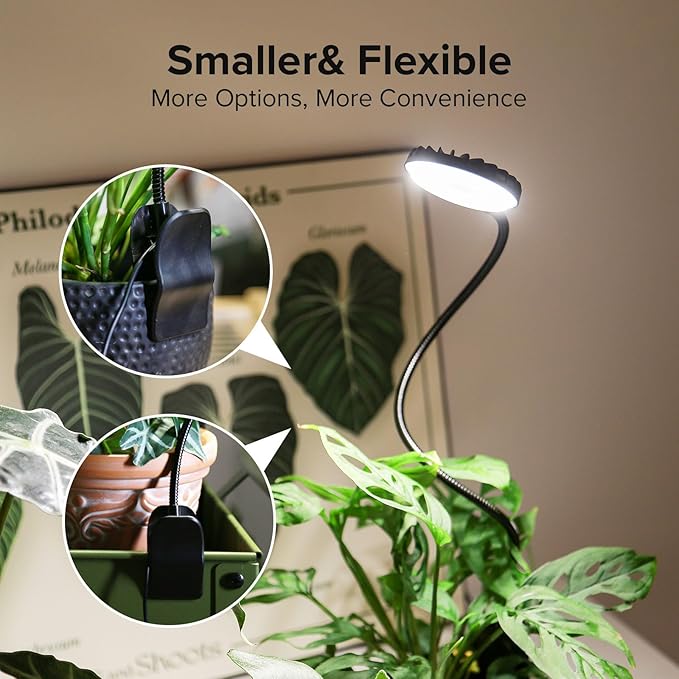 Grow Lights for Indoor Plants, Full Spectrum Plant Grow Lights, 4000K Pot Clip LED Plant Lamps for