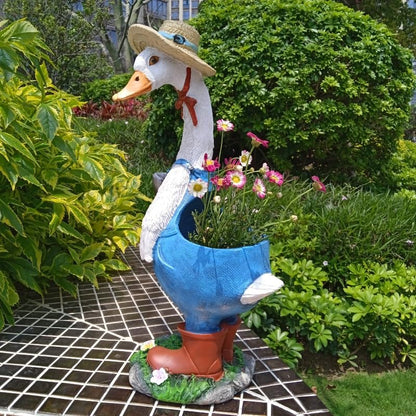 Couple Duck Garden Statue Duck Succulent Plant Flowerpot Goose Flowerpot Indoor and Outdoor Art