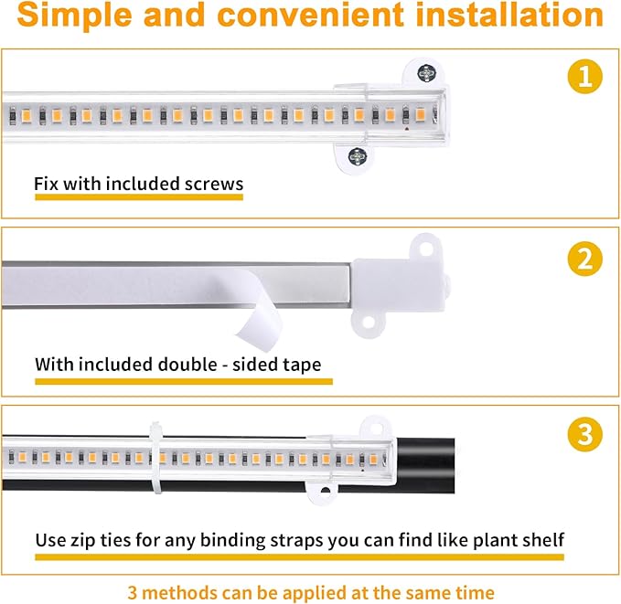 8.6'' LED Plant Growing Light Strips, Full Spectrum 3500K Grow Light for Indoor Plants with 3/9/12H